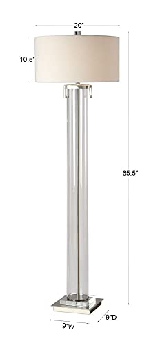 Uttermost Monette Clear Glass Column Floor Lamp