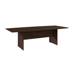 Bush Business Furniture Conference Table for 6-8 People | Boat Shaped 8 Foot Desk, 96W x 42D, Black Walnut