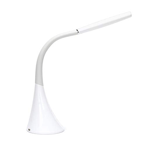 OFM 4010-12PK-WHT LED Desk Lamp with Integrated on/Off Switch and USB Charging Port (Pack of 12), White
