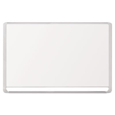Lacquered steel magnetic dry erase board, 48 x 72, Silver/White, Sold as 1 Each