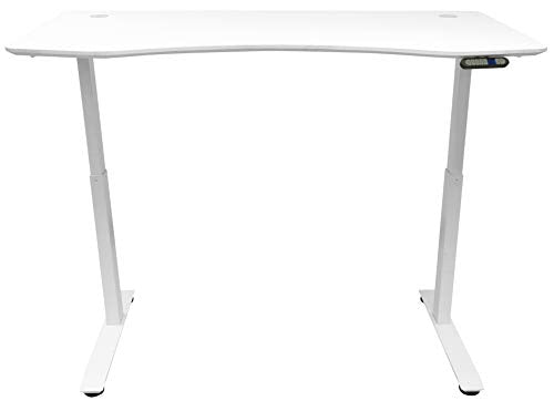 MotionWise SDD60W Manager Series Dual Motorized Rising Sit/Stand Desk for Home Or Office, Snow White