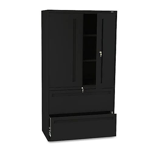 HON 785LSP 700 Series Lateral File w/Storage Cabinet, 36w x 19-1/4d, Black