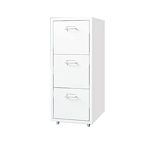 Nieke 2 Drawer Metal Steel Storage Cabinet, Rolling
