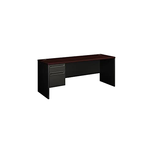 HON Credenza for 38000 Series - Single Left Pedestal - Mahogany - 72"W x 24"D x 29-1/2"H