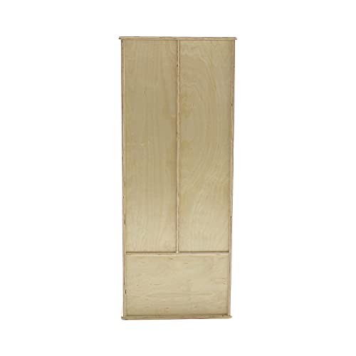 FDP Birch 2-Section Coat Locker with Bench, Storage Cubbies and Coat Hooks; Durable, Sturdy Furniture for Home, Daycare, Preschool, Classroom; Store Backpacks, Jackets, Shoes - Natural, 13138-NT