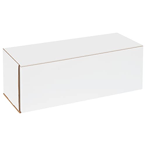 BOX USA Corrugated Cardboard Mailers, 17 x 6 x 6 Inches, Tuck Top One-Piece, Die-Cut Shipping Cartons, Large White Mailing Boxes (Pack of 50)