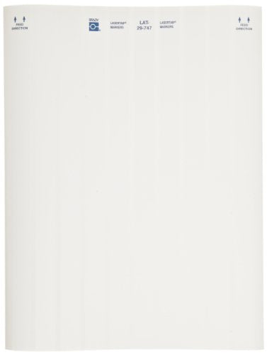 Brady LAT-29-747-10 0.65" Width x 0.2" Height, B-747 Permanent Polyester, Matte Finish White Lasertab Laser Printable Label (Pack of 10000)