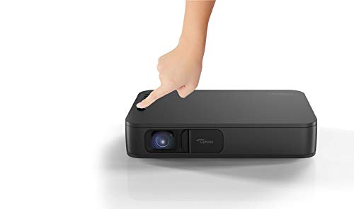 Optoma LH150 Portable 1080p LED Mini Projector with Battery, for Outdoor Movies or Office Presentations, 2.5 Hour Battery Life, USB Display Screen Mirroring, Smartphone Compatible