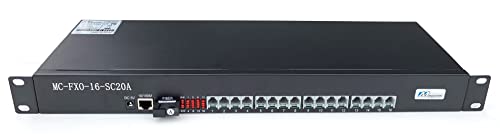 Megatel MC-FXO-16-SC20A 16 Channel POTS Over Fiber Converter + Ethernet Port