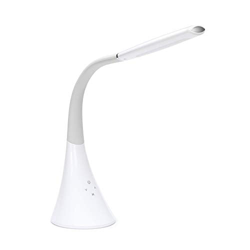 OFM 4010-12PK-WHT LED Desk Lamp with Integrated on/Off Switch and USB Charging Port (Pack of 12), White