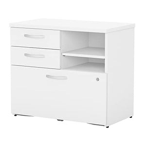Bush Business Furniture Studio C Office Storage Cabinet, White - SCF130WHSU