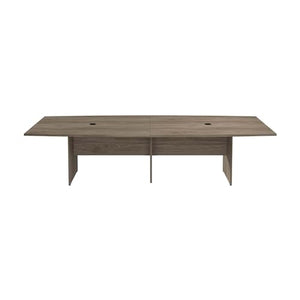 Bush Business Furniture Conference Table for 8-10 People | Boat Shaped 10 FT Engineered Wood Meeting Desk | Modern Hickory
