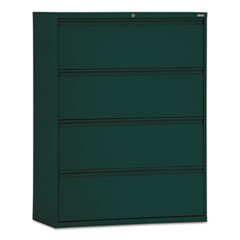 Sandusky Lee LF8F364-08 800 Series 4 Drawer Lateral File Cabinet, 19.25" Depth x 53.25" Height x 36" Width, Forest Green