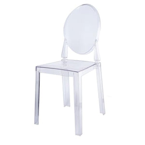 Efavormart Pack of 12 | Clear Transparent Banquet Ghost Chairs