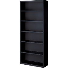 Lorell LLR41294 Fortress Series Steel Book Case, Black