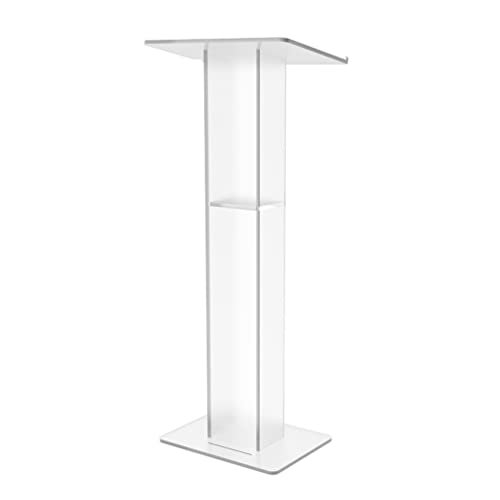 FixtureDisplays Acrylic Podium Plexiglass Church Pulpit 18"W X 12"D X 42.5"H