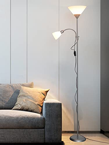 Double Headlamp LED Remote Control Nordic Floor Lamp