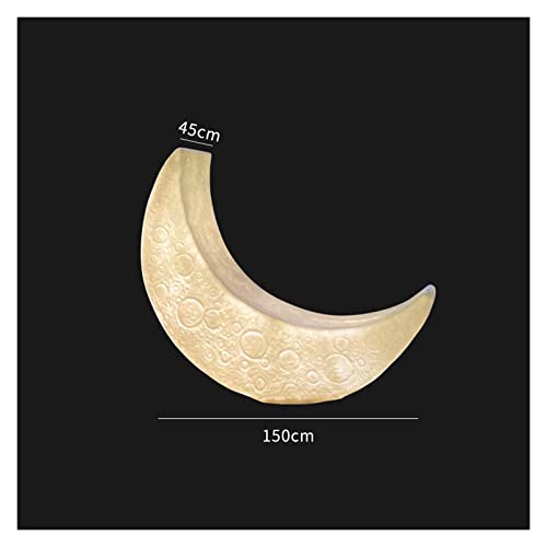 WAOCEO Modern Rustic Moonlight Floor Lamp with Crescent Illuminated Chair