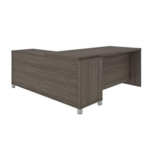 Bestar, Universel Collection, Modern Executive Office L-Shaped Desk with Storage Space