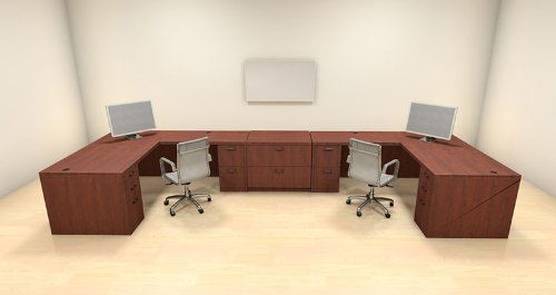 UTM Furniture Modern Executive Office Workstation Desk Set, CH-AMB-S66
