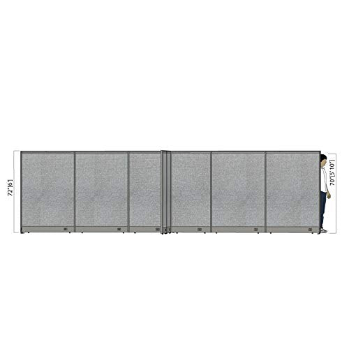 GOF Freestanding X-Shaped Office Partition, Large Fabric Room Divider Panel - 120"D x 264"W x 48"H