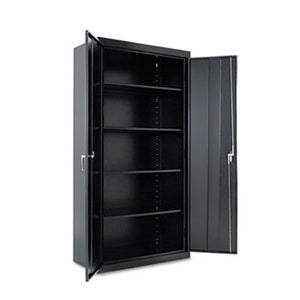 Alera CM7218BK Assembled 72-Inch High Storage Cabinet, W/Adjustable Shelves, 36w X 18d, Black