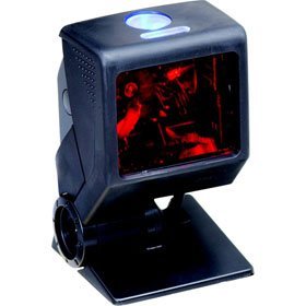 Honeywell MK3580-31A62 Quantum T Series 3580 Omnidirectional Laser Scanner Kit, Standard Square Weighted Base, 10.7' Straight Ruby Verifone Cable, Documentation, Black