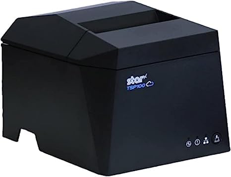 Wuzy Ethernet Thermal Receipt Printer, Grey/Black - LAN and Ethernet Connectivity, 250mm/sec Print Speed, 203 dpi, Auto-Cutter
