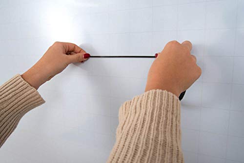 Luxor 72” x 40” Wall-Mounted Magnetic Ghost Grid Whiteboard