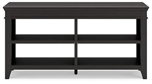 Signature Design by Ashley Beckincreek Traditional Black Credenza with Adjustable Shelves