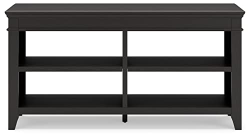 Signature Design by Ashley Beckincreek Traditional Black Credenza with Adjustable Shelves