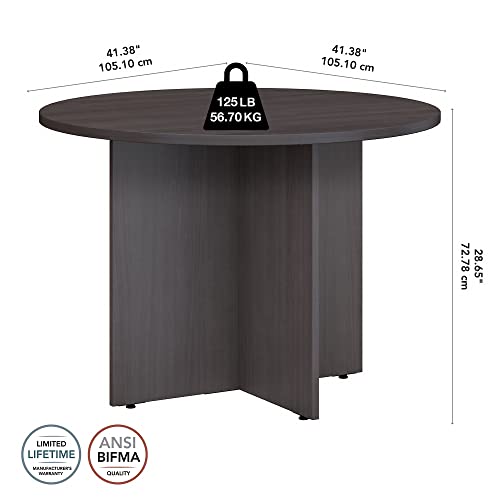 Bush Business Furniture Round Conference Table 42W, Storm Gray