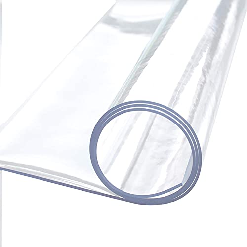 XOUVY Transparent Plastic Carpet Protector Chair Mat for Hardwood Floor - Waterproof, Cuttable, Size: 120x800cm