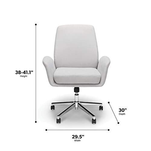 OFM 733-F Modern Fabric Upholstered Office, Cushioned Arm Chair, Grey