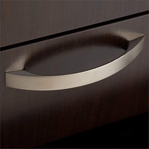 Scranton & Co Furniture 60W 2 Person L Shaped Cubicle with Storage in Brown