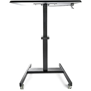 StarTech.com Mobile Standing Desk - Portable Sit Stand Ergonomic Height Adjustable Cart on Wheels