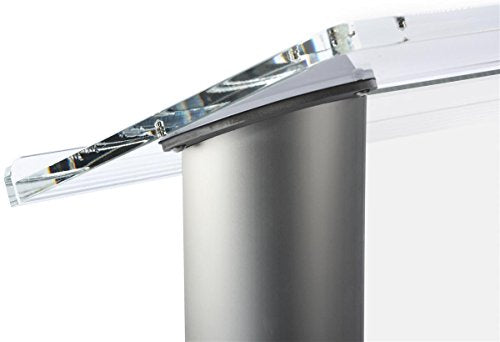Displays2go Acrylic Podium with Frosted Panel - Clear/Silver (LECTALACF)