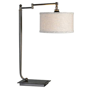 Diva At Home 25.75” Lamine Dark Bronze Desk Lamp