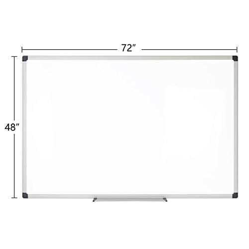 Realspace™ Magnetic Dry-Erase Whiteboard, 48" x 72", Silver Frame