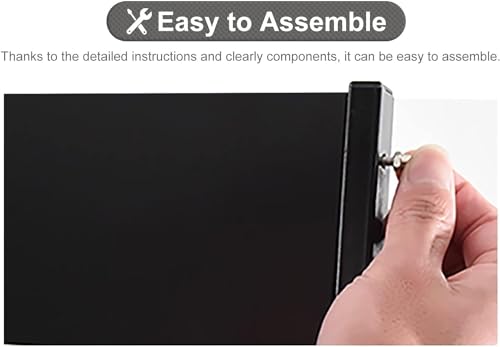 ESASAM Magazine Display Rack (Black), 4 Compartment Metal Literature Rack