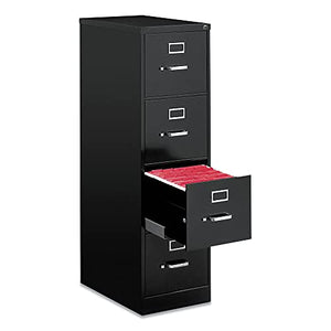 Alera 4-Drawer Economy Vertical Letter File Cabinet - Black
