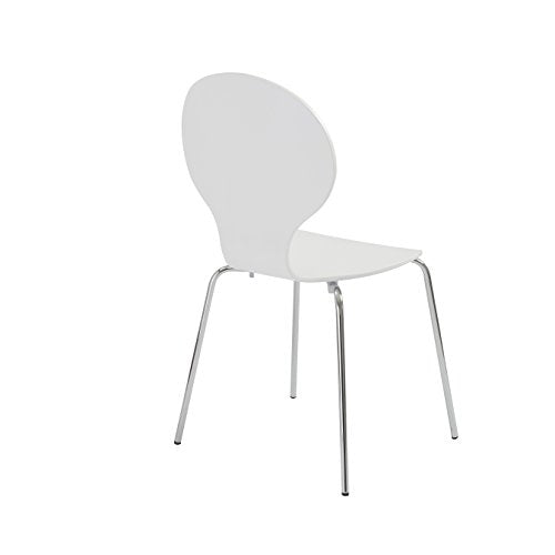 Eurø Style Bunny Stacking Chair, Set of 4, White