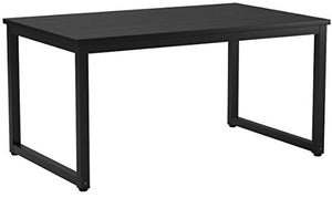 Modern Simple Style Computer Desk PC Laptop Study Table Office Desk Workstation for Home Office, Black+Black Leg 47 inch (47x23.6, Black +Black Leg)
