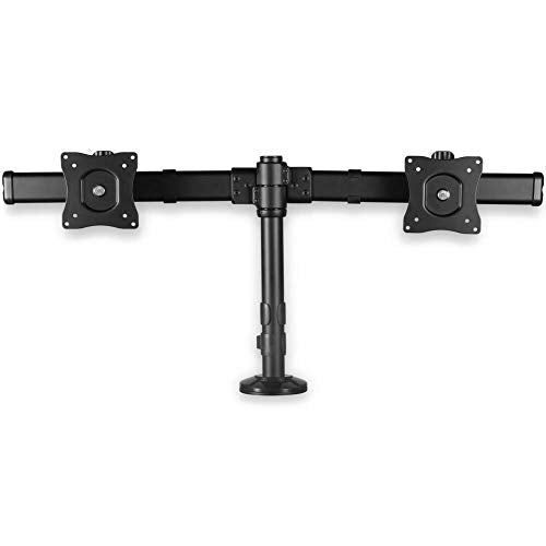 StarTech.com Dual Monitor Mount - Supports Monitors 13'' to 27'' - Adjustable - Desk Clamp or Grommet-Hole Desk Mount for Dual VESA Monitors - Black (ARMBARDUOG)