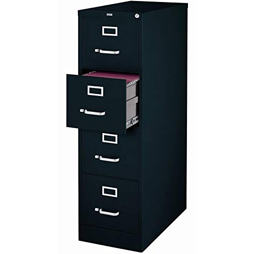 (Pack of 3) Hirsh 22" Deep Commercial Grade 4 Drawer Vertical Letter File Cabinet in Black