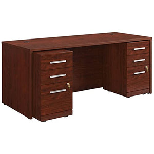 UrbanPro 72" x 30" Shell with Two 3-Drawers Mobile File Cabinet in Cherry