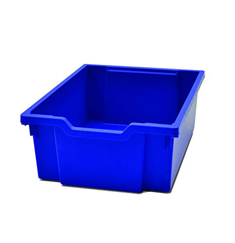 Gratnells Callero Plus Library Cart with 6 Deep F2 Royal Blue Trays