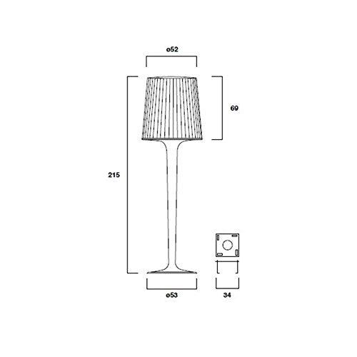 Metalarte Inout 2x42W E27 Floor Lamp Outdoor or Indoor White IP65