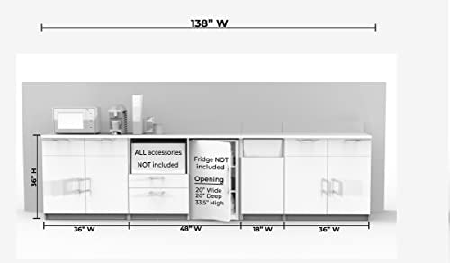 BREAKtime Espresso Lunch Room Furniture Buffet Model 3305 - 4 Piece Group - Factory Assembled
