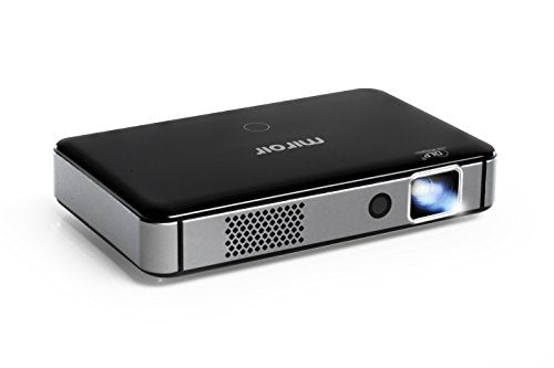 Miroir Smart HD Mini Projector M300A, Surge Series, Android OS with Native Apps Available, LED Lamp, Auto Focus,Built in Rechargeable Battery, HDMI Input and Wireless Input
